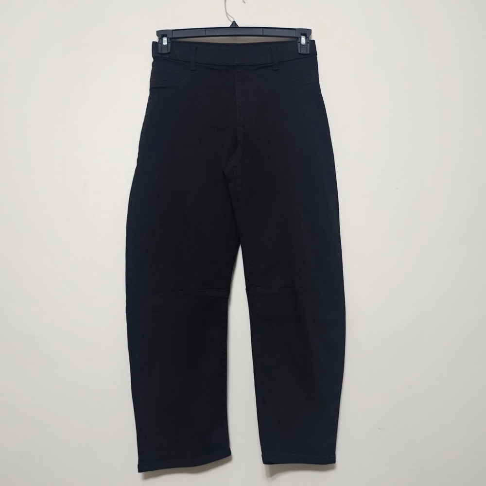 Anna & Ava Pants Small/4 Black Long Pull-on Back Pockets Elastic Waistband 1084